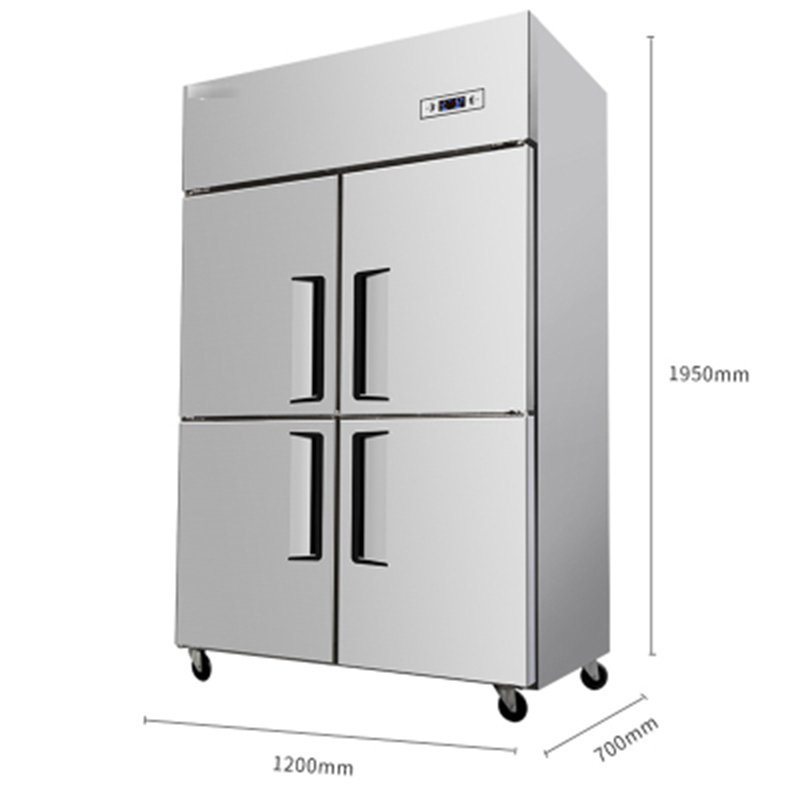 byz四开门商用厨房冰箱立式冷藏冷冻保鲜冰柜抽屉