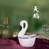 富昱景58头宝相缠子莲骨瓷餐具套装中式国产景德镇陶瓷家用碗碟餐具套装碗碟盘勺子筷子家用套装送礼选择