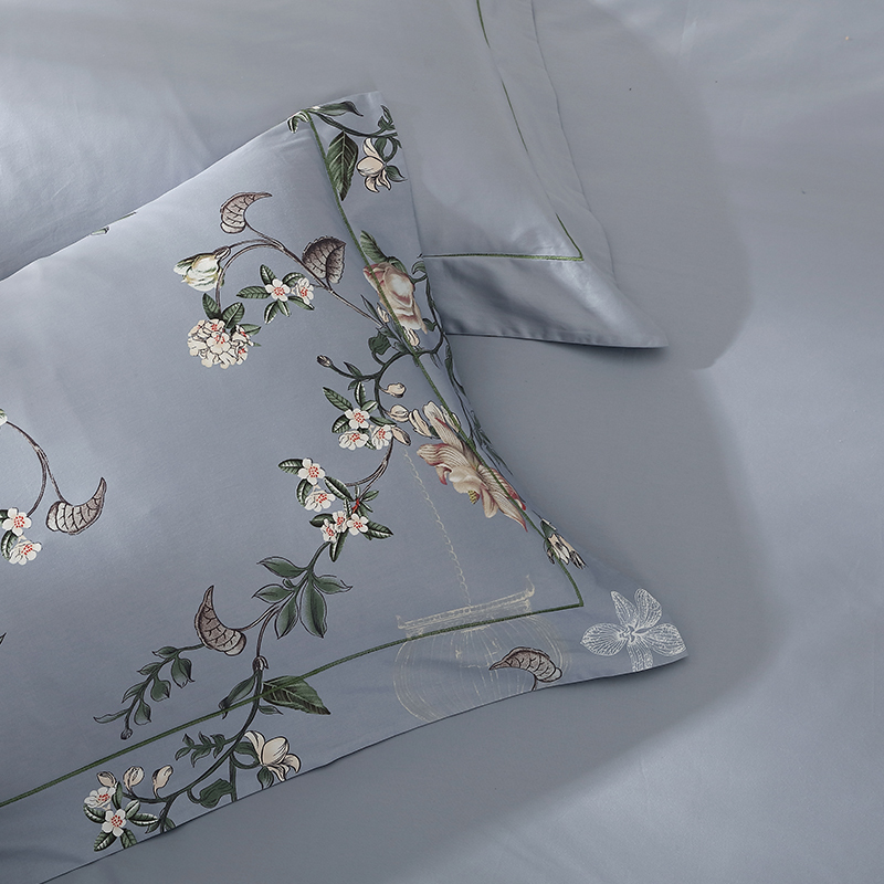 [规格:1.8米床 248*248cm 四件套]床品套件 印花四件套 长绒棉100支 高密丝滑全棉纯棉 床上用品 梦洁