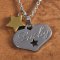 梦克拉Mkela钨金吊坠项链 幸运甜心 心形吊坠Lucky 朋克风格