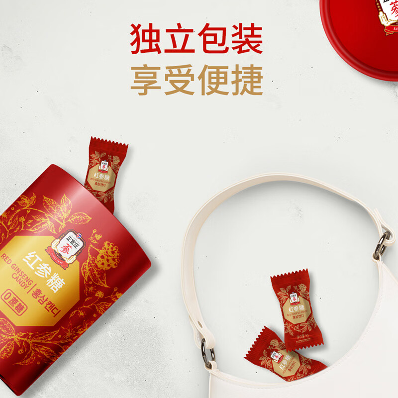 正官庄红参糖参香清甜随身轻补0蔗糖便携轻养60g*4高清大图