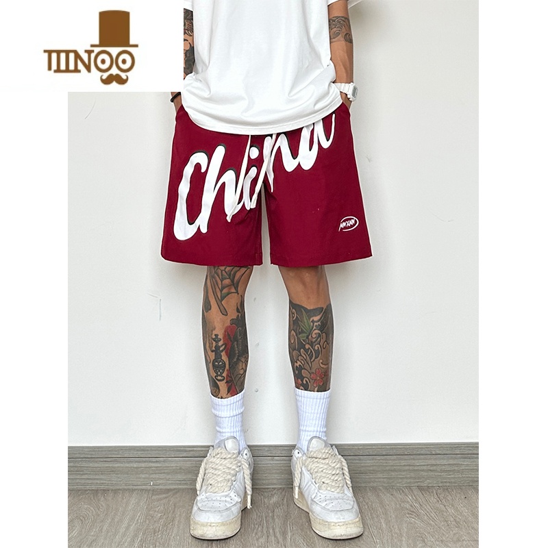 YANXU美式篮球运动短裤男夏季潮牌薄款速干大码五分裤跑步透气休闲裤子高清大图