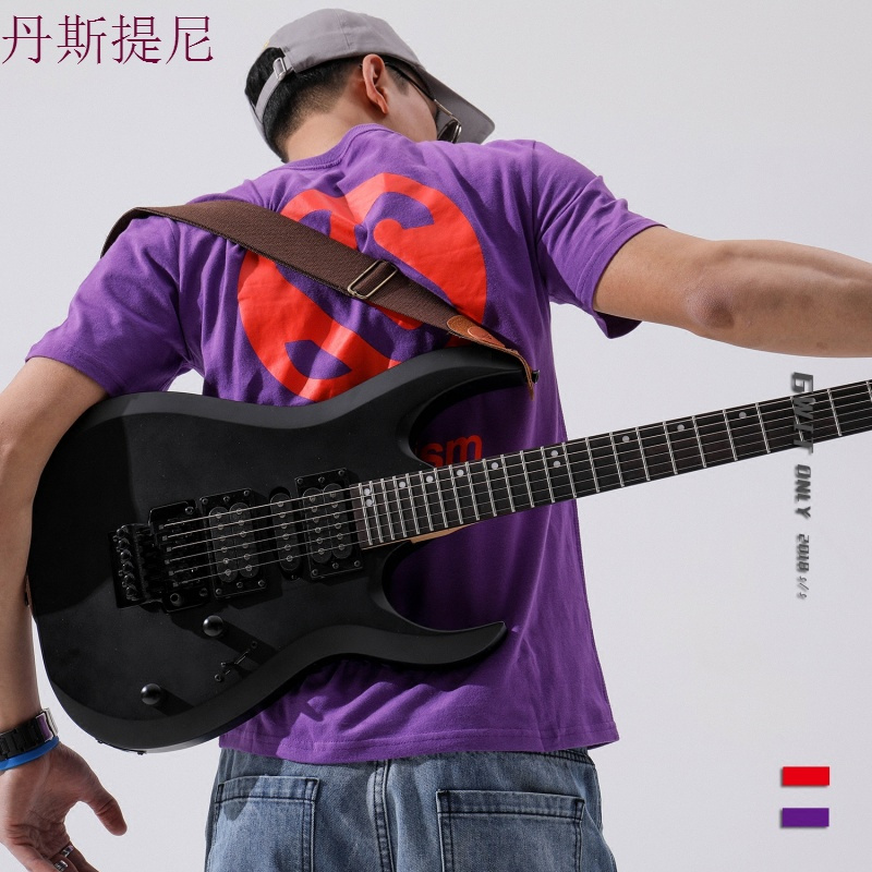 日系宽松个性胶印亮色系短袖T恤潮宽松简约圆领情侣打底衫男