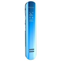 [精选]飞利浦录音笔 VTR5200 8GB 蓝色 远距离 降噪 学习会议采访 双麦克风数码录音笔棒 无损录音笔 MP3