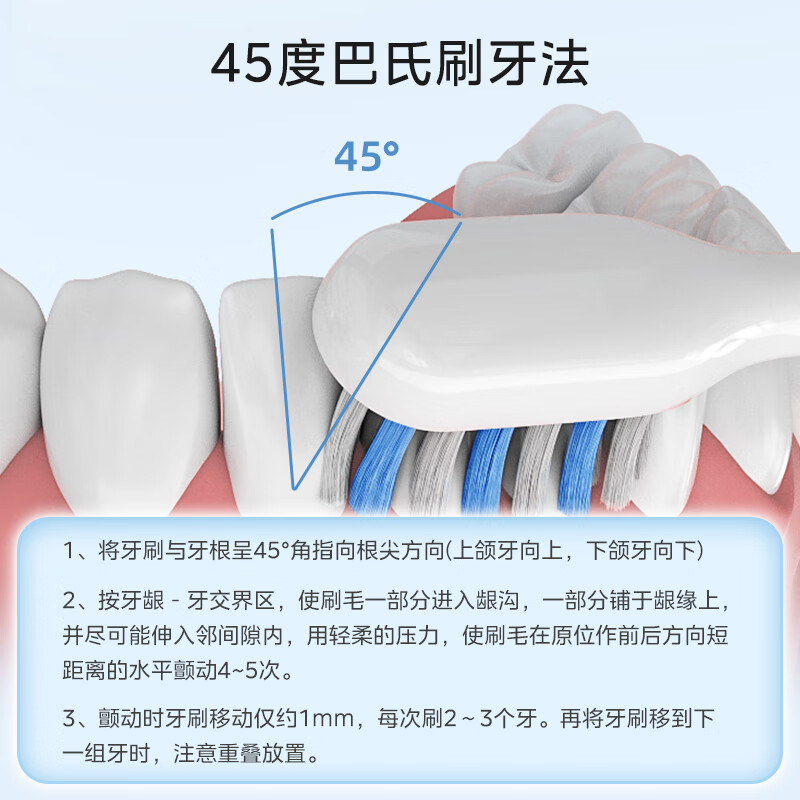 美的(Midea)电动牙刷男女成人软毛声波全自动防水感应式充电MR1系列冰川白MC-AJ0101高清大图