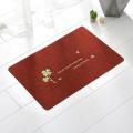 进地垫入户垫卧室口厨房浴室吸水脚垫卫浴防滑垫子地毯定制_34_666 100x160cm可任意裁剪 酒红幸运草