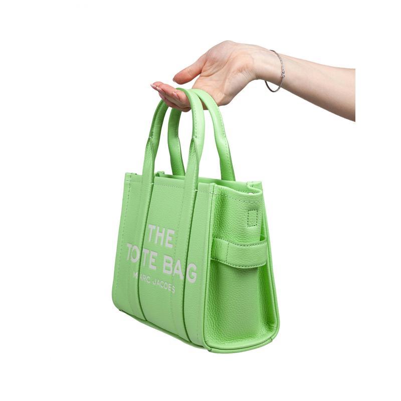MARC JACOBS小号牛皮 Mint 绿色手提托特包可调节肩带多功能日常通勤包