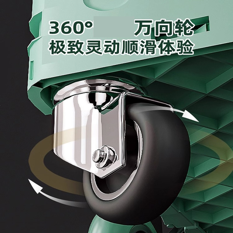 法耐(FANAI)买菜车小拉车摆摊拿快递小推车家用折叠购物车野餐拉货取快递_加厚爬梯8轮中号珍珠白送盖板