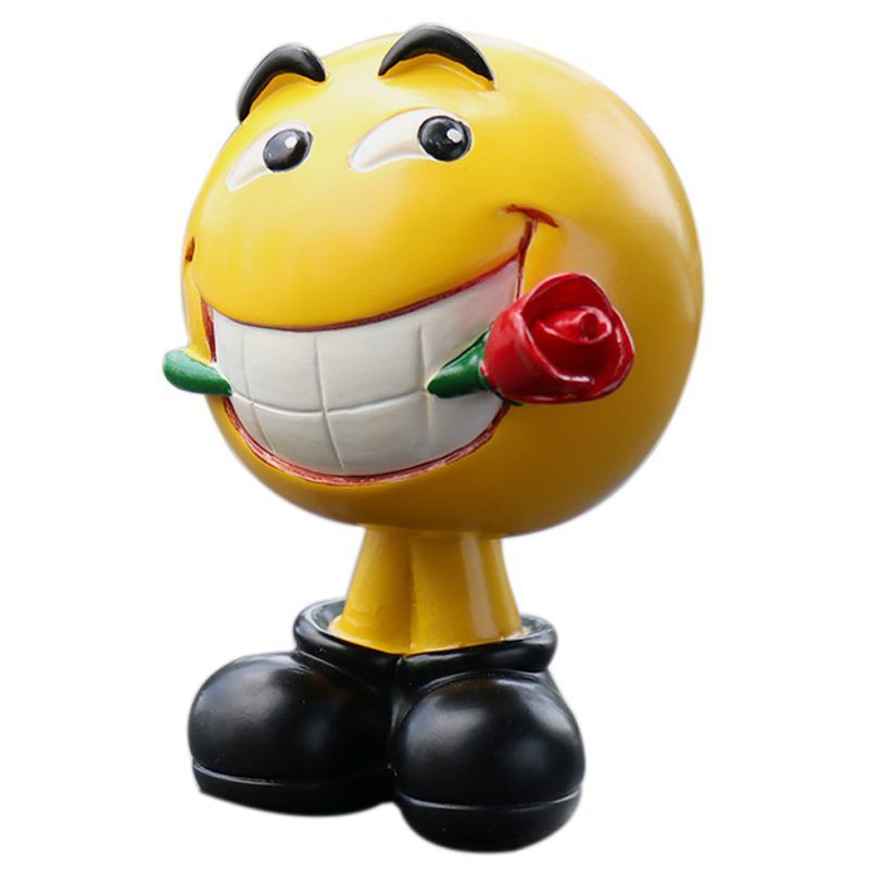 汽车内饰品摆件创意个性摇头公仔表情包车上中控台车载装饰高档男傻笑