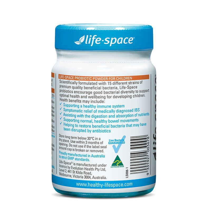 [肠道守护者]Life Space儿童益生菌粉 (3-12岁)营养素调理肠胃60g/罐装澳洲进口