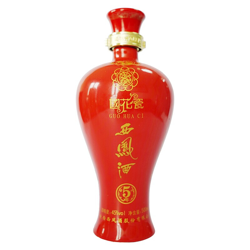 西凤 国花瓷5年 45度 500ml 单瓶 凤香型 白酒