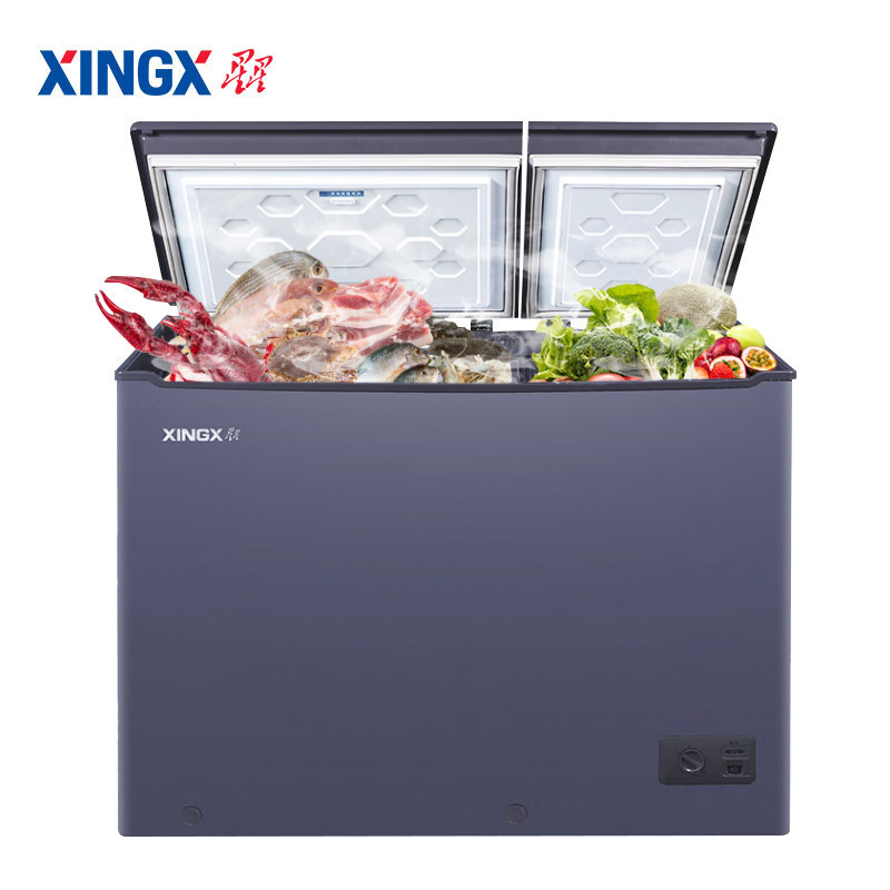 星星(XINGX)210升双温卧式冷柜商用冰柜超市便利店雪糕家用省电左冷冻右冷藏BCD-210KVCT
