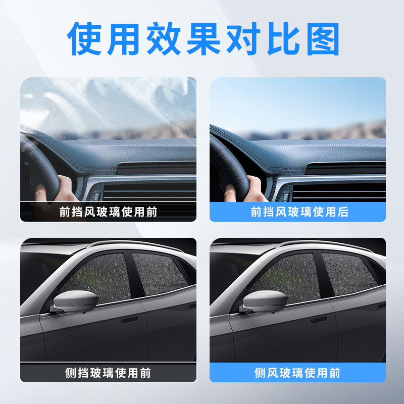 玻璃油膜去除剂前挡风车窗净玻璃水清洁去油膜清爽洗汽车用品大全高清大图