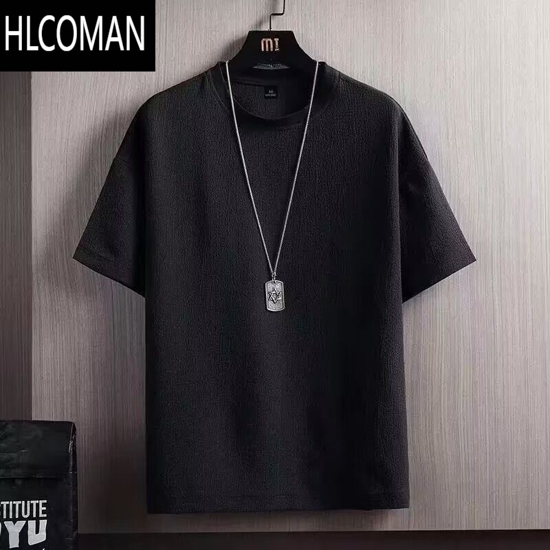 HLCOMAN短袖t恤男薄款速干夏季潮流男士宽松衣服男休闲百搭国风T恤短袖男高清大图
