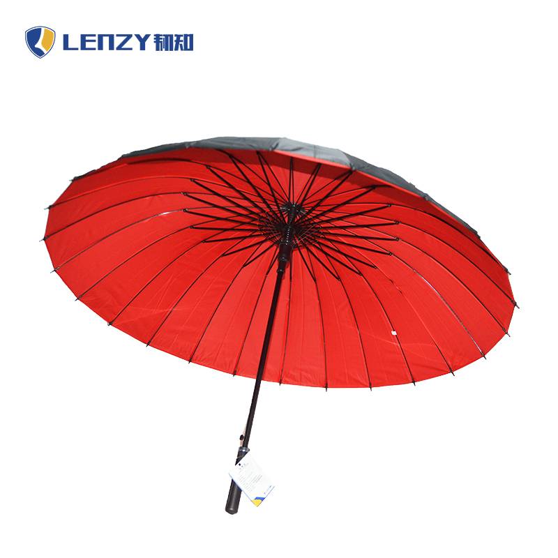 LENZY 韧知 雨伞 24骨双层-酒红/把高清大图