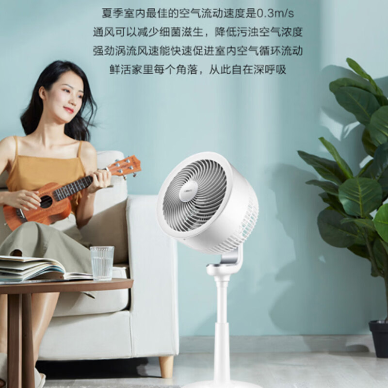 艾美特空气循环扇轻音立体交互式送风强劲风力FB2319DR高清大图