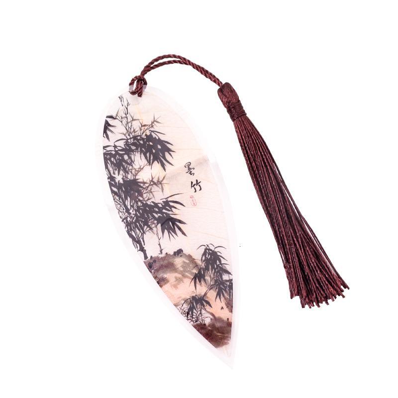 青花瓷古风叶子叶脉书签中国风学生奖品古典复古文具精美创意礼品米