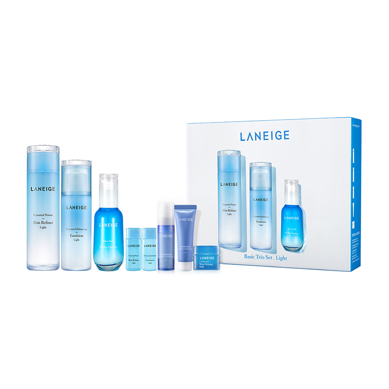 [平衡水油]LANEIGE 兰芝 水衡清盈水乳精华露3件套 清爽型 455ml 护肤套装