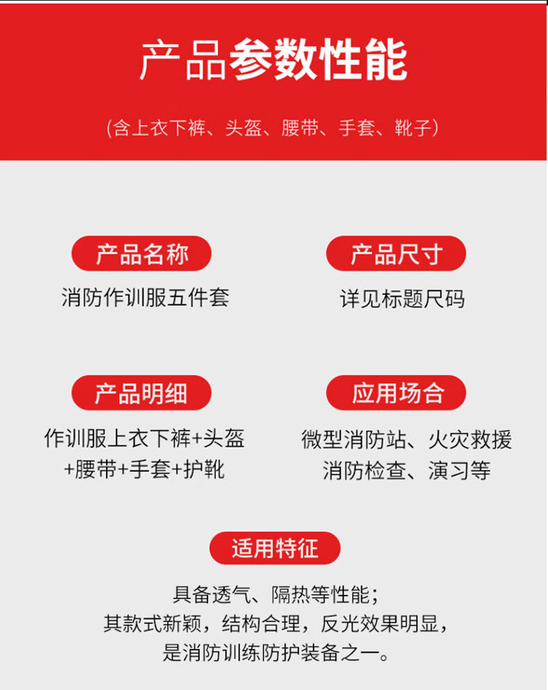 鑫睿辉 消防服 五件套 套高清大图