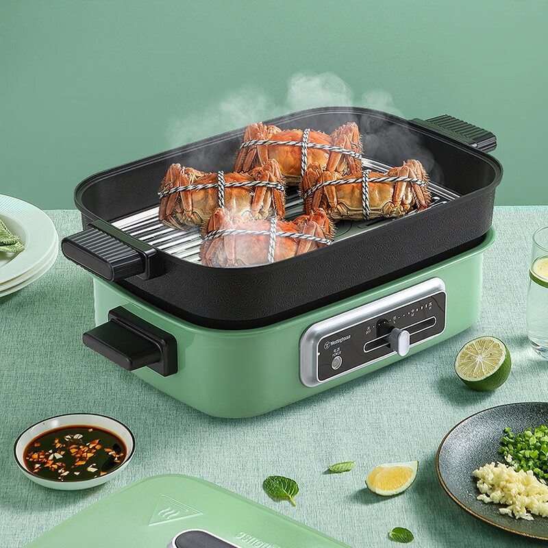 西屋(WESTINGHOUSE) 1400W食品级不粘涂层4.5L深煮锅多功能电火锅 WSC-1688高清大图