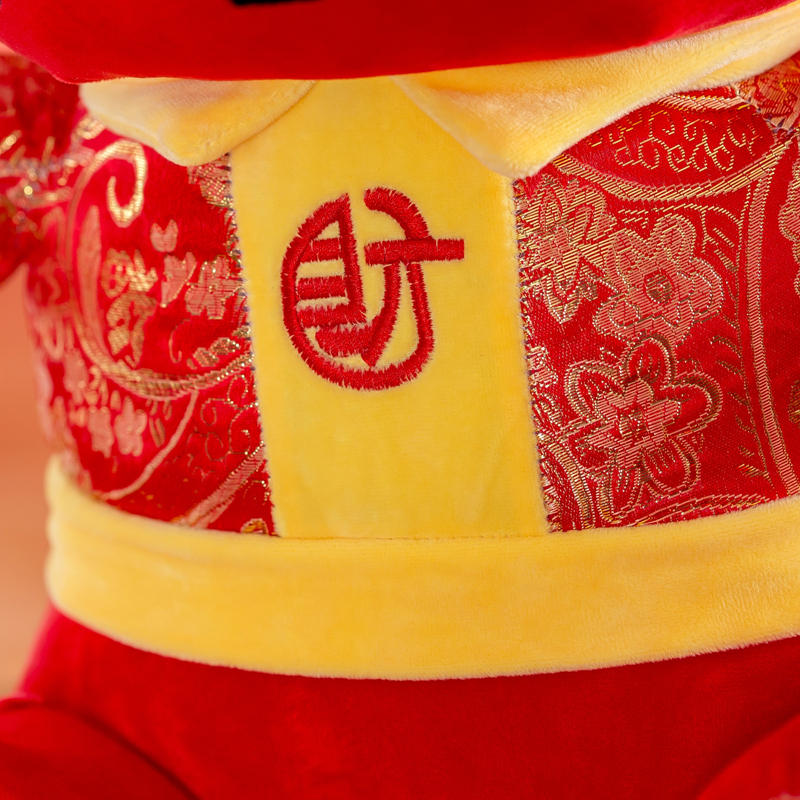 SCP 43cm唐装福鼠毛绒玩具 SCP-11938 鼠年吉祥物老鼠公仔招才生肖鼠可爱娃娃玩偶（100个起订）