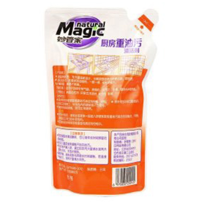 妙管家(MAGIC AMAH)厨房重油污清洁剂补充包 柠檬清香 500g/袋[纳爱斯]