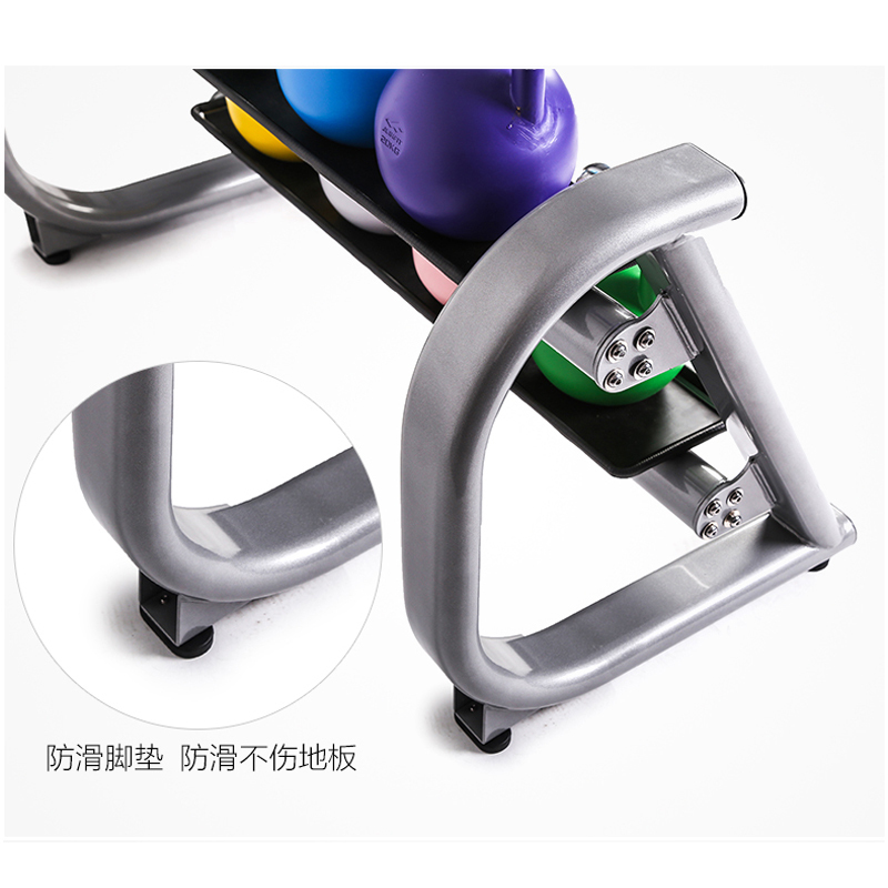 电镀双层壶铃架Joinfi产品展架健身房壶铃置物架