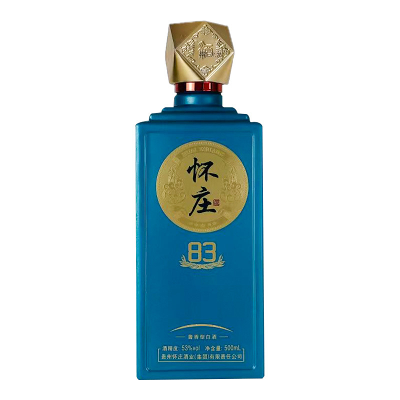 怀庄贵州53度83酱香型白酒(礼盒装)500ml单瓶