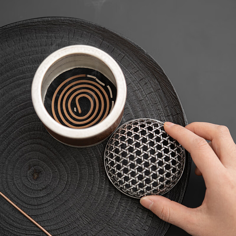 苏氏陶瓷/SUSHI CERAMICS JA20 铜包银鎏银香器静心香炉家用室内香薰炉茶具配件高清大图