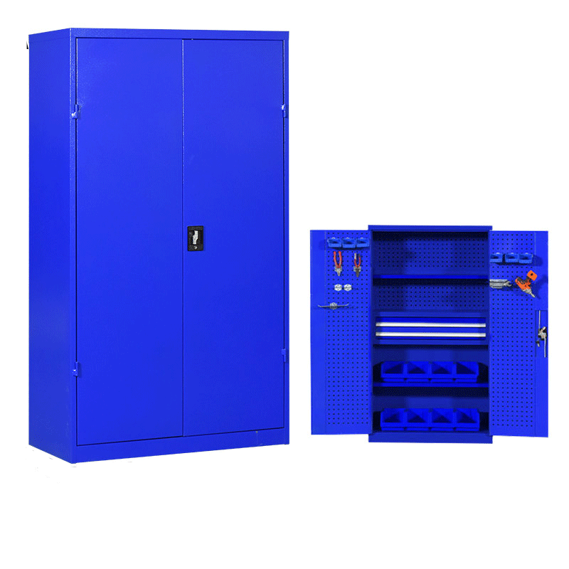 鑫环境【蓝色-带网板二抽】不含配件 重型工具收纳柜(多色可选)单位:台 50*100*180CM