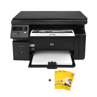 惠普(hp)LaserJet Pro M1136黑白激光打印复印扫描 多功能办公家用文件文档试卷替126 132A 标配