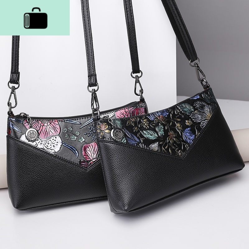 软皮斜挎中老年人奶奶小包包新款2020妈妈中年婆婆大气单肩妇女包NEWLAKE高清大图