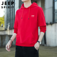 JEEP SPIRIT吉普男士卫衣连帽保暖上衣户外休闲百搭运动外套青年潮款微弹打底衫