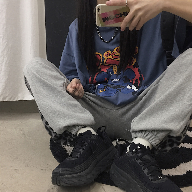 ins超火古着短袖t恤女夏韩版潮原宿泫雅风学生蹦迪宽松半袖上衣服