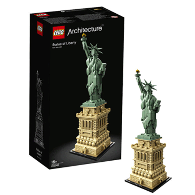 LEGO乐高 Architecture建筑系列 21042 美国自由女神 粉丝收藏款 12岁＋ 1685粒拼插积木