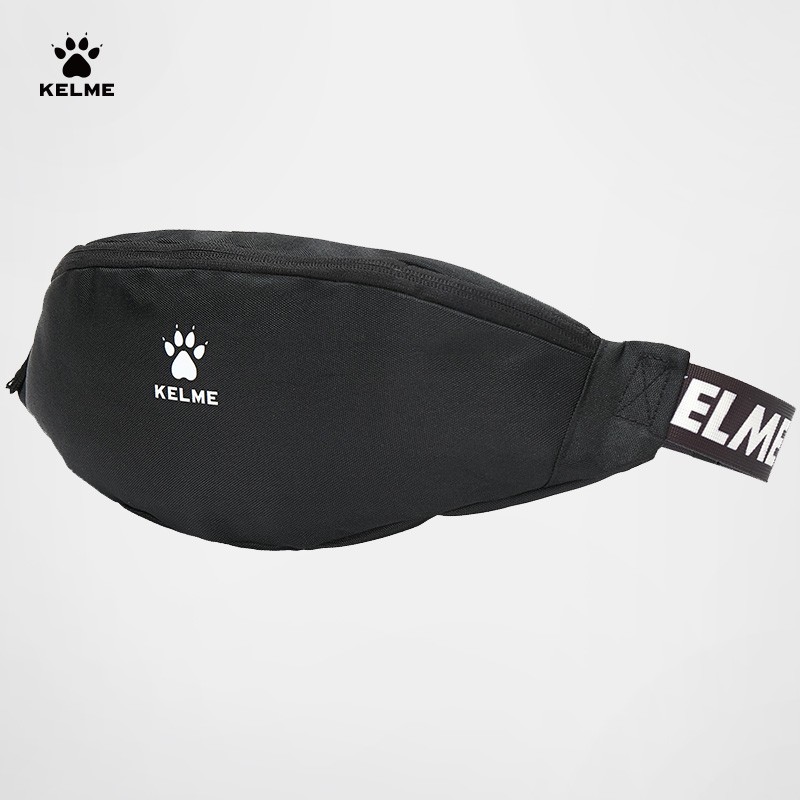 运动腰包男户外跑步斜跨胸包情侣款时尚休闲运动包 黑色 均码