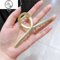 JiMi韩国抓夹头饰简约少女金属哑光大号中号发抓后脑勺盘发鲨鱼夹发饰 大号约11cm一个