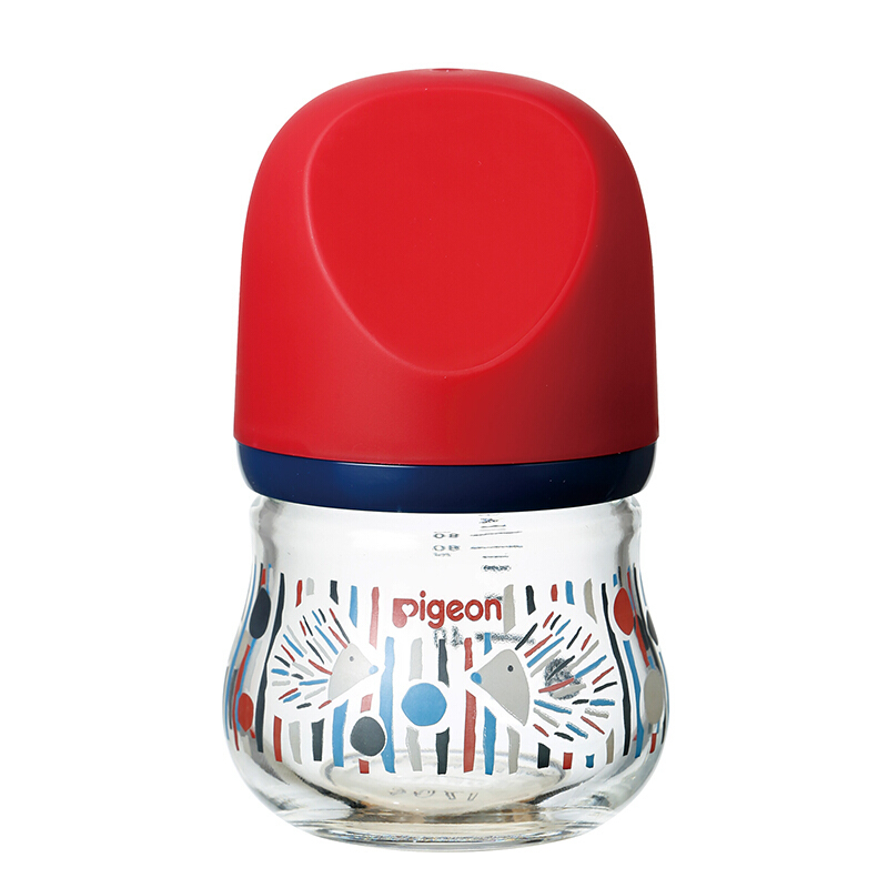 贝亲自然实感宽口径臻宝奶瓶80ml(刺猬) 00373
