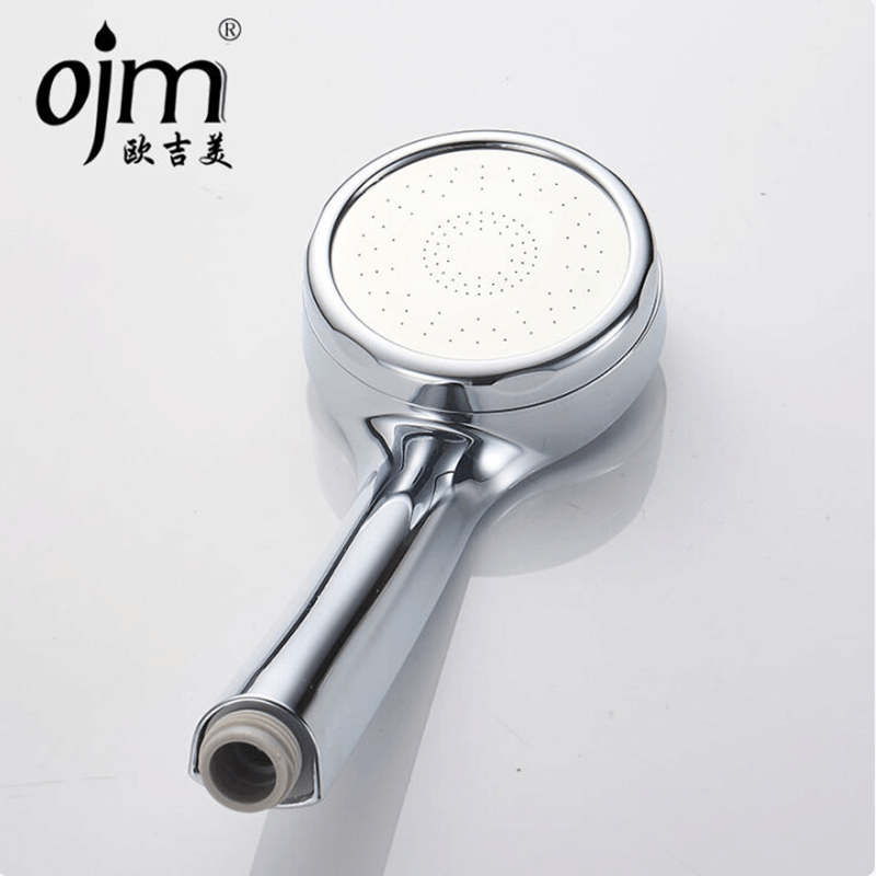 欧吉美 增压手持花洒莲蓬头 电镀淋浴喷头套装 送进水软管固定挂座图片