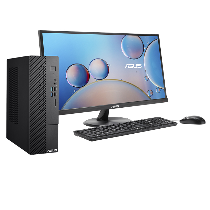 华硕(ASUS)商用台式电脑 弘道D700SA 21.5英寸(I5-10400 4G 1T+128G 集显 WIN10专业版)