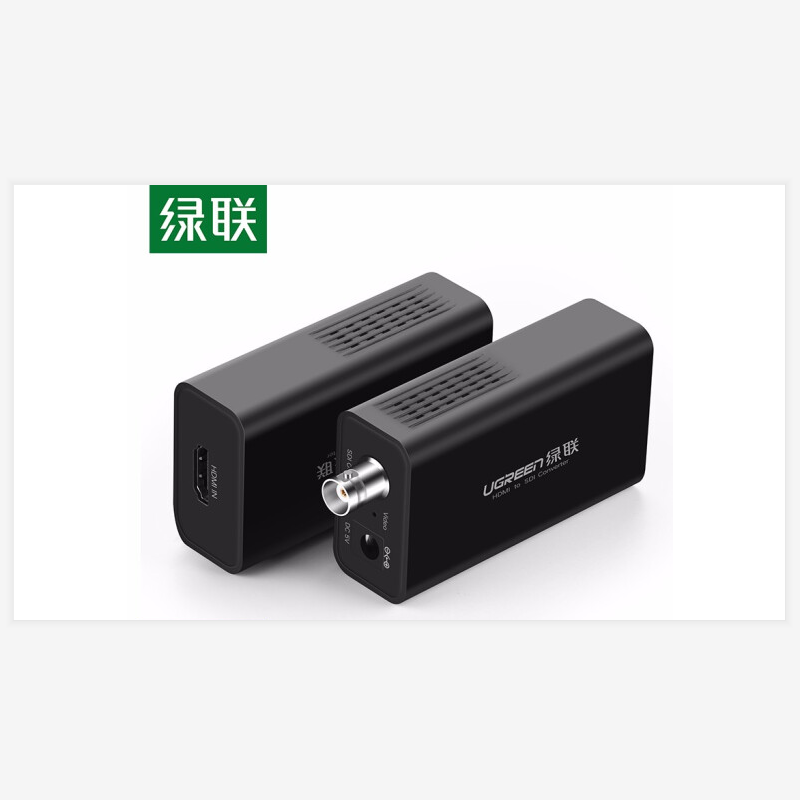 绿联 HDMI转SDI高清转换器 HD/3G-sdi广播级1080P/60Hz监控摄影机电视台专用 黑色