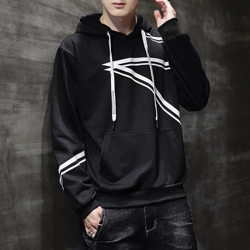 梵克公牛卫衣男 男士卫衣商务正装长袖t恤连帽外套2021春季新款青少年