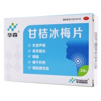 华森甘桔冰梅片 24片柑橘冰梅片急慢性咽炎声音嘶哑喉咙咽痛咽干口服【中成药】【片剂】【耳鼻喉科用药】
