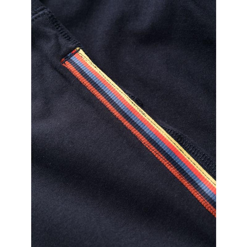 Paul Smith男士午夜蓝棉质休闲裤彩虹图案束腰修身高清大图