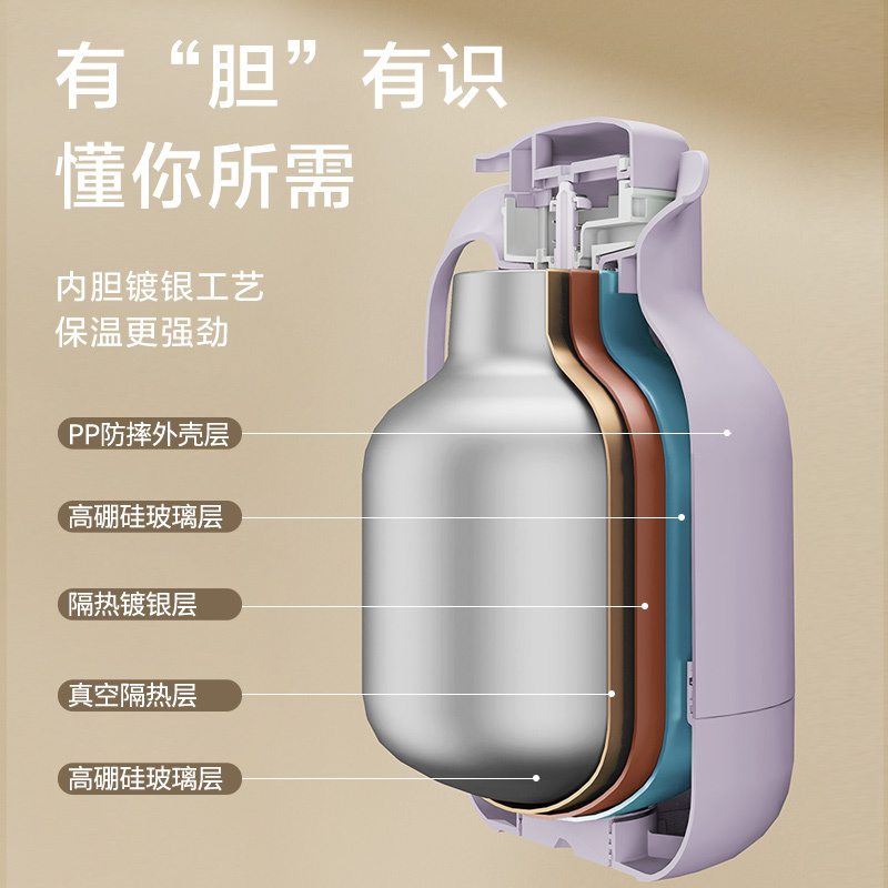 JEKO&JEKO 保温壶家用暖壶热水瓶墩墩桶1.5L保暖水壶2L大容量便携可爱学生宿舍