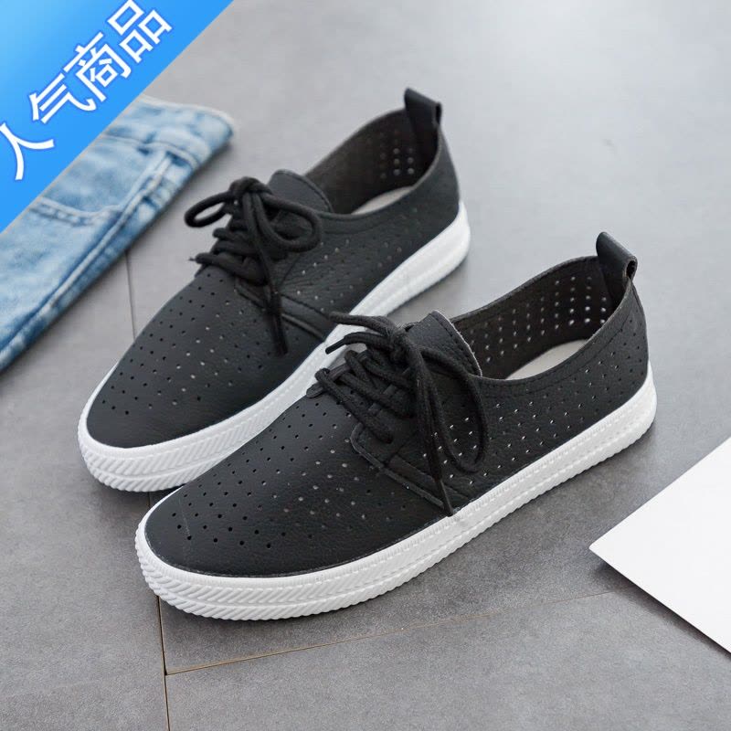 SUNTEKddoo夏季薄款透气小白鞋女款2023新款夏款镂空休闲运动球鞋护士鞋图片