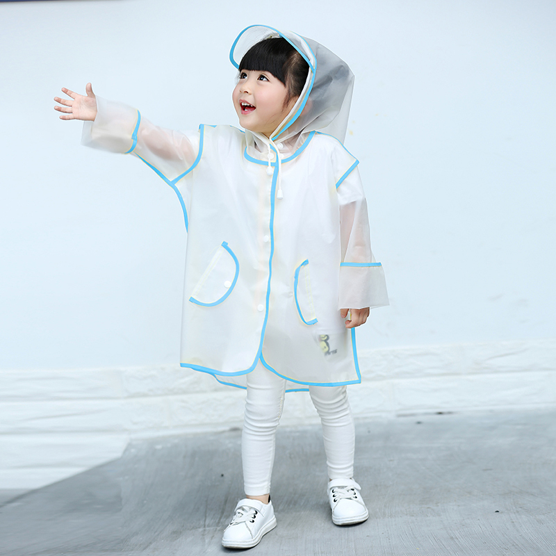 儿童雨衣宝宝女童幼儿园男童透明防水雨披小童男中小学生雨衣小孩feng