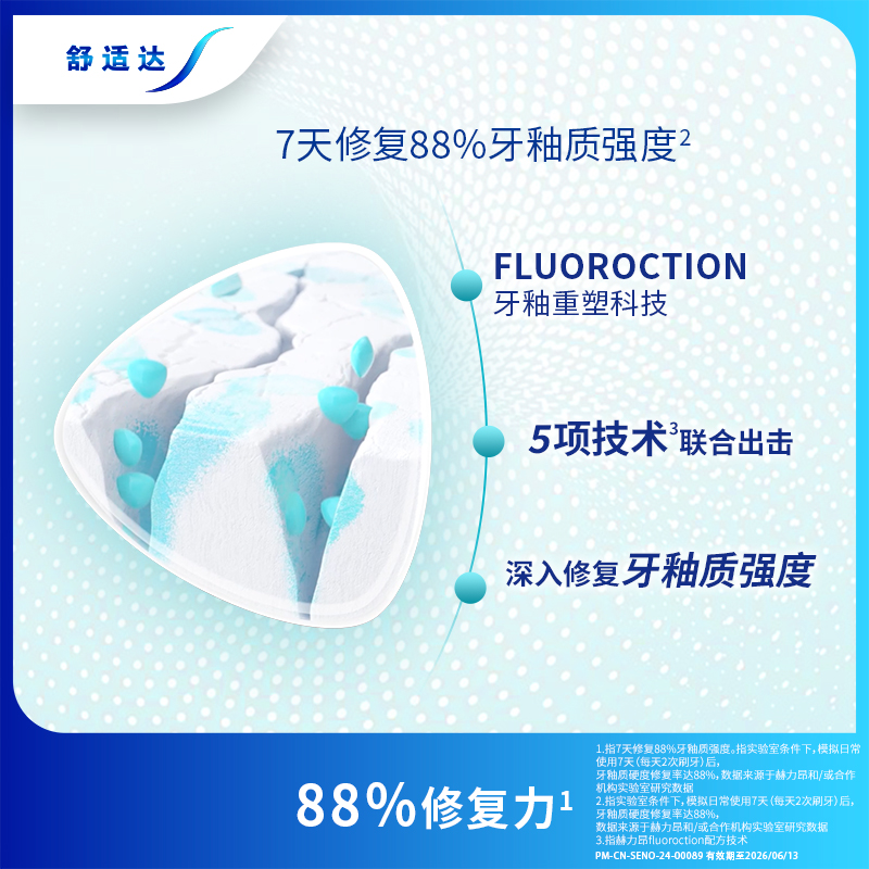 舒适达护釉健牙膏牙釉重塑防护牙敏感专业修复牙釉质含氟正品亮白高清大图