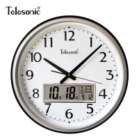 天王星(Telesonic)客厅大挂钟现代创意时尚万年历钟表简约时钟办公挂表带日历液晶大气家用时钟