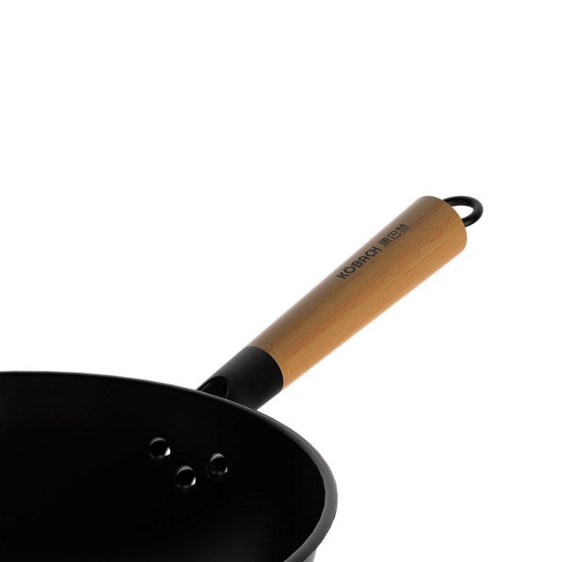 康巴赫(KBH)铁锅无涂层炒锅 精铁炒菜锅电磁炉燃气灶通用锅具32cm KGZ-C32T / 把高清大图
